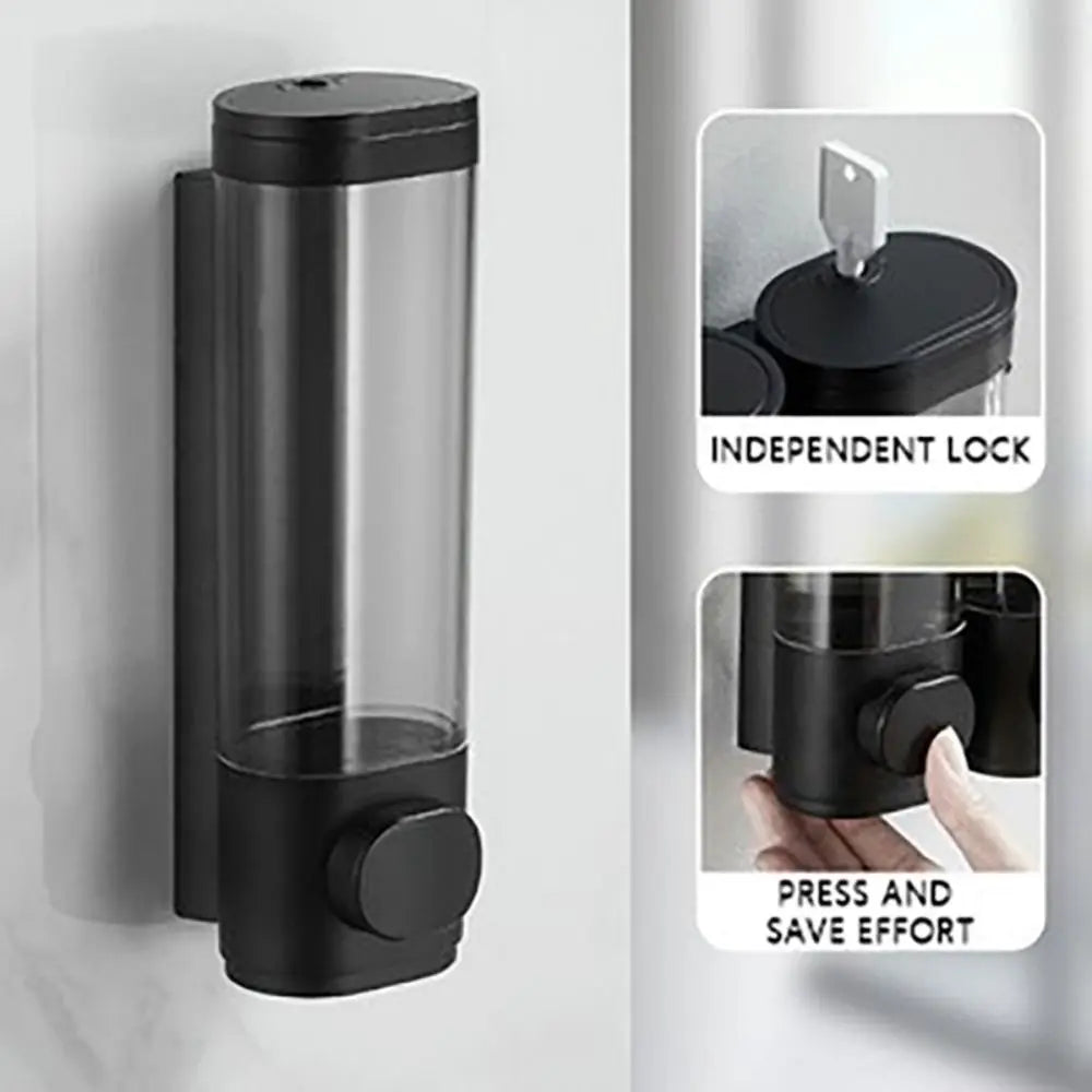 Wall-Mounted Manual Soap Dispenser – ABS Plastic White & Black Soap Dispenser Richie's
