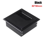 Rectangle Desk Cable Grommet Wire Hole Cover | Cable Organizer Desk Cable Grommet Richie's black-80x80mm