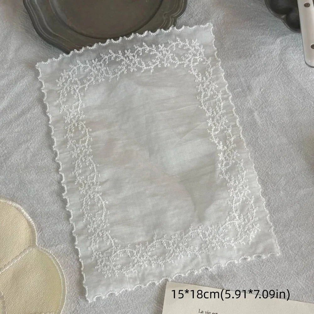 Floral Embroidered Lace Placemats | French Style Table Mats Lace Placemat Richie's -Style B L