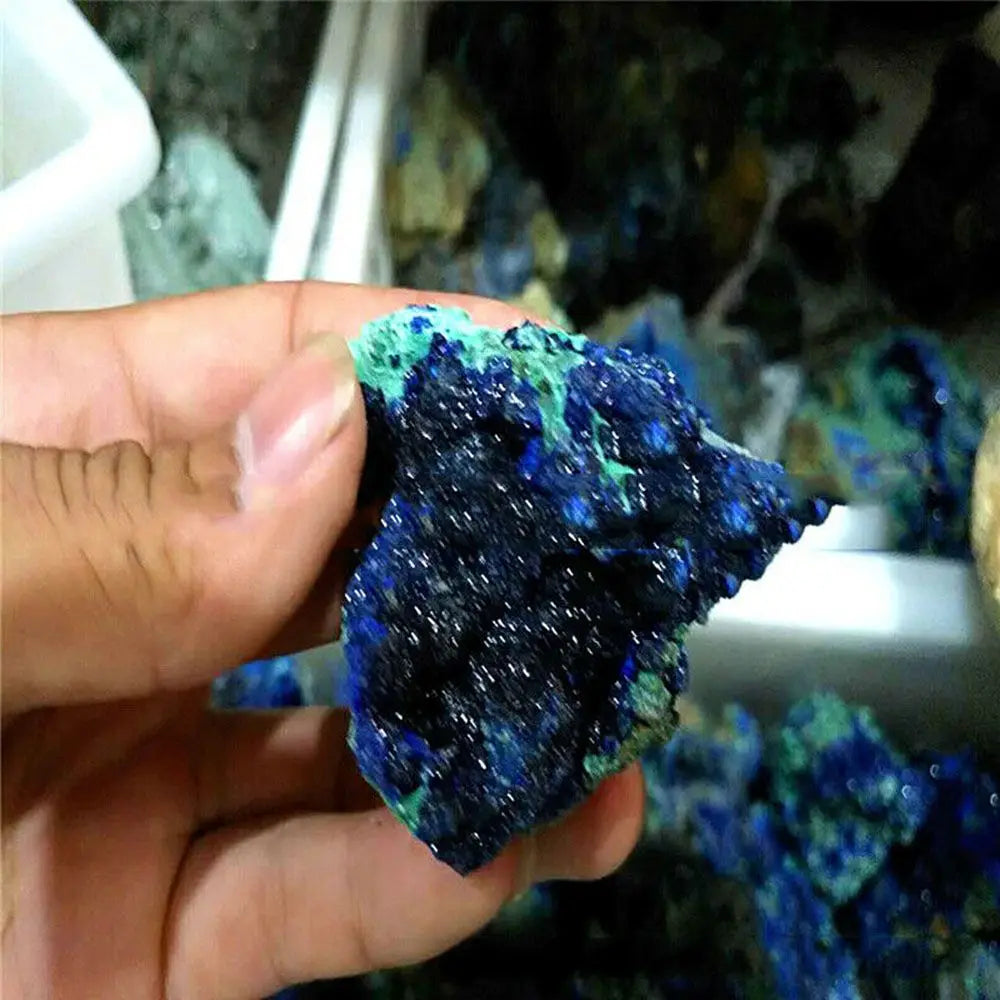 Natural Malachite Azurite Geode Raw Gemstone Mineral Specimen Gemstone Specimen Richie's