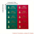 50pcs Vintage Christmas Sealing Stickers Golden Foil Labels Christmas Sealing Stickers Richie's 50pcs
