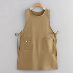 Waterproof Long Vest Apron with Pockets | Kitchen & Art Kitchen Apron Richie's Khaki