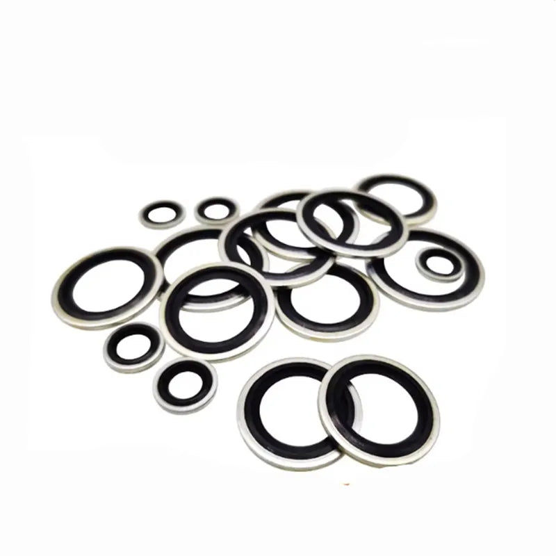 10 PCS M6-M48 Zinc Plated Combined Hydraulic Sealing Gasket Hydraulic Sealing Gasket Richie's