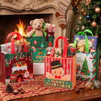 Christmas Non-Woven Tote Bags Set of 4 – Santa & Snowman Christmas Gift Bags Richie's