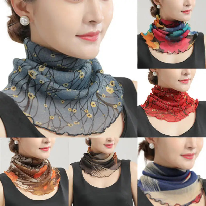 Women's Anti-UV Chiffon Neck Scarf – Multi-Style Sun Cover Women's Sun Scarf Richie's