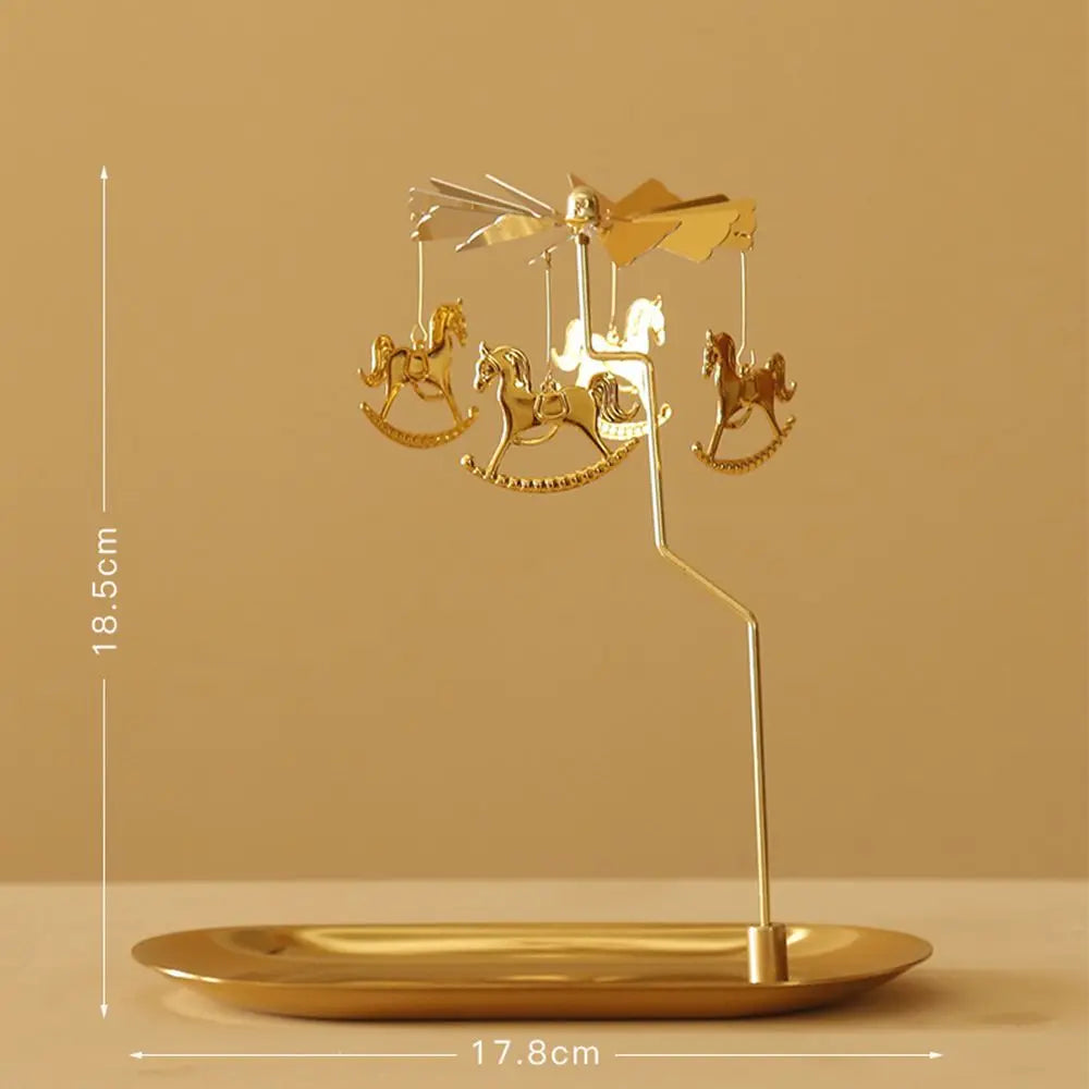 Metal Rotating Candle Holder – Spinning Tealight Candlestick Rotating Candle Holder Richie's Without Tray-5