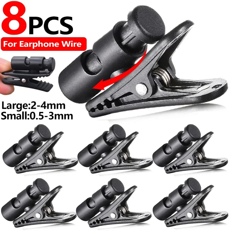 360° Rotatable Headphone Cable Clip Earphone Winder Clamp Headphone Cable Clip Richie's