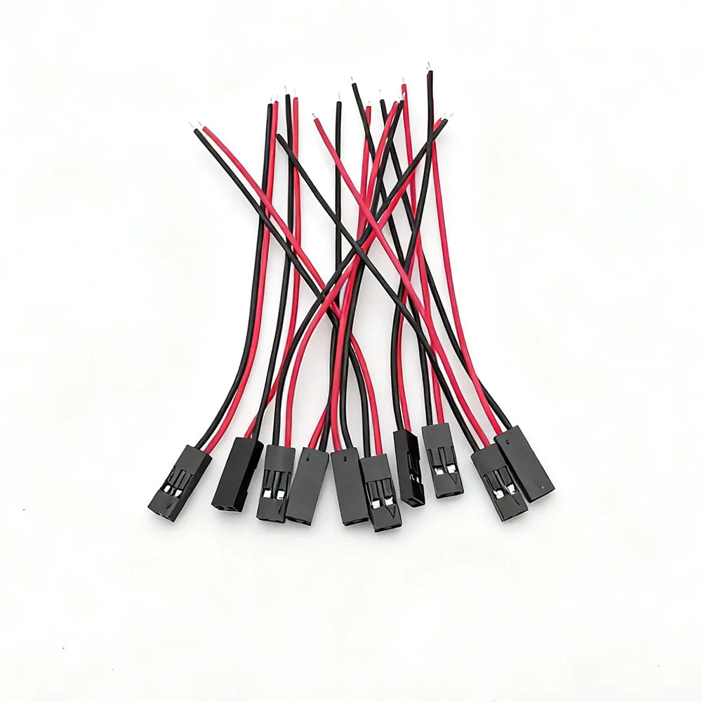 10Pcs 2.54mm 2-Pin Female Jumper Wires 26AWG Arduino DIY Jumper Wire Connectors Richie's 10CM