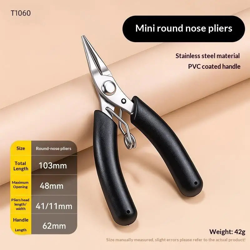 Mini Curved Needle Nose Pliers – Stainless Steel Non-Slip Grip Mini Needle Nose Pliers Richie's A5