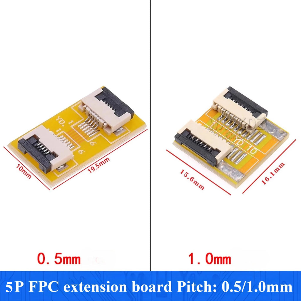FPC FFC Flat Cable Adapter Board 1.0mm Pitch 4–60 Pin FPC FFC Adapter Board Richie's 5P 0.5MM spacing