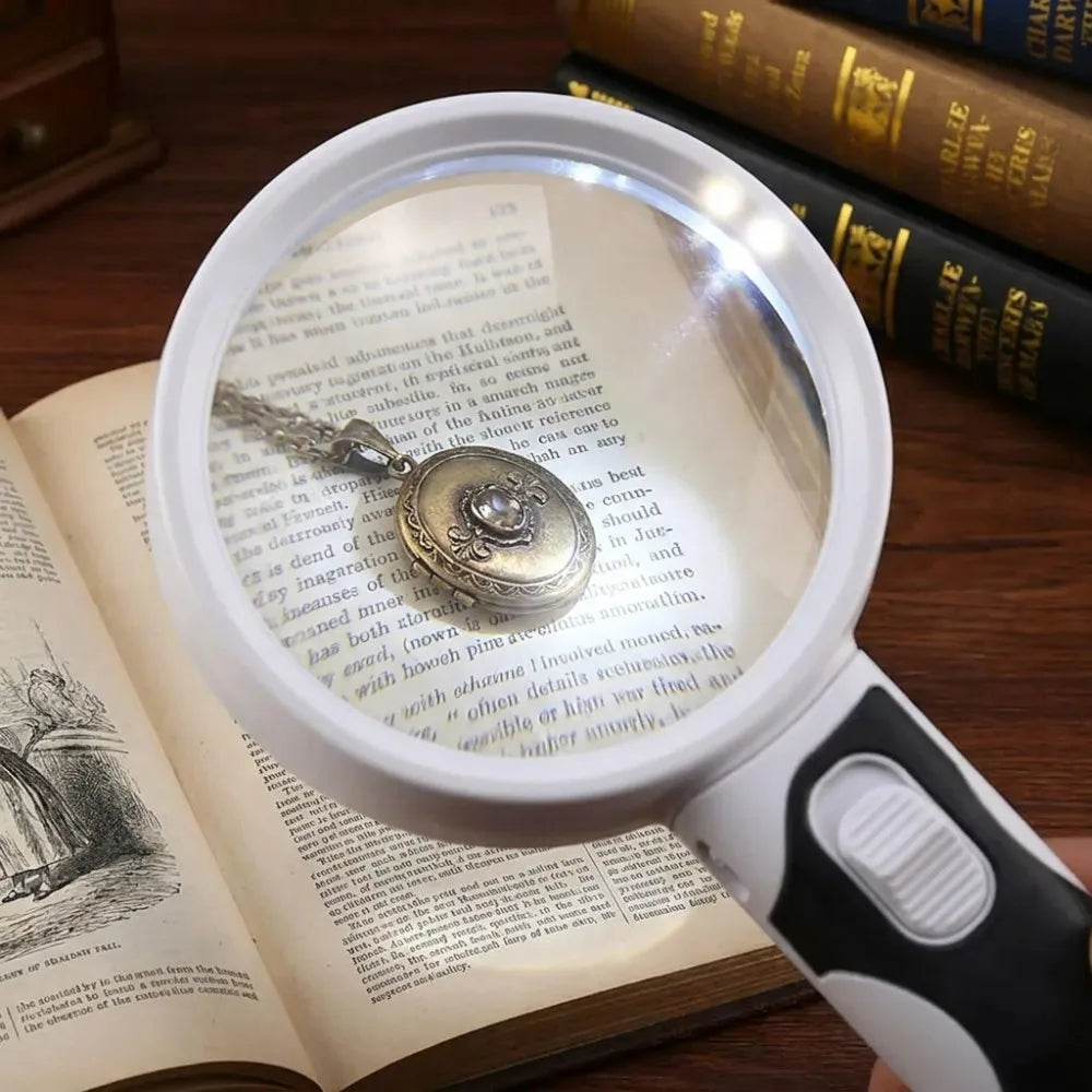 LED Handheld Magnifying Glass 5X 10X with Light – Loupe LED Magnifying Loupe Richie's
