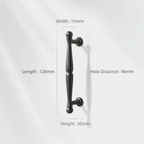 Zinc Alloy Cabinet Pull Handles & Drawer Knobs – Brushed Silver Cabinet Pull Handles Richie's Black 96mm