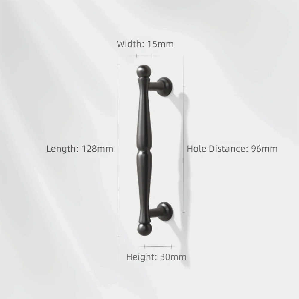 Zinc Alloy Cabinet Pull Handles & Drawer Knobs – Brushed Silver Cabinet Pull Handles Richie's Black 96mm