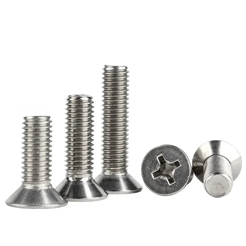 304 Stainless Steel UNC Countersunk Phillips Screws | 4 Sizes Machine Screws Richie's