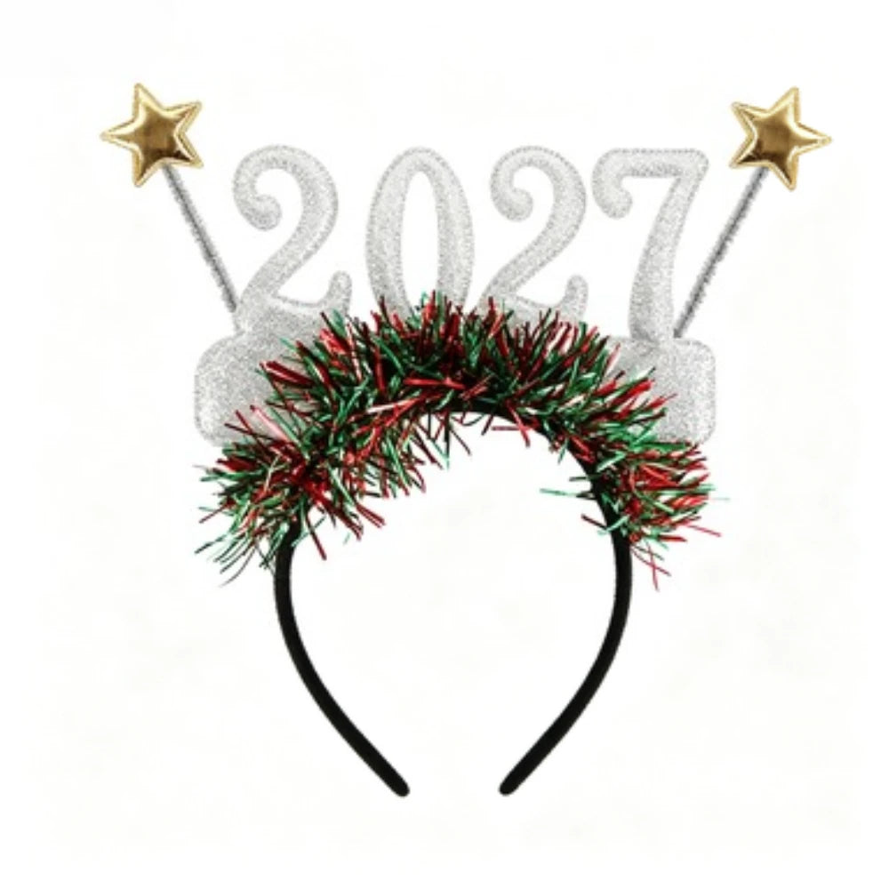2027 New Year Glitter Headband – Festive Party Hair Hoop Festive Party Headband Richie's