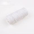 100m Cotton Craft Ribbon – Christmas Gift Wrapping & DIY Decor Decorative Craft Ribbon Richie's WHITE 1roll one size fits all