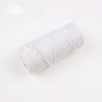 100m Cotton Craft Ribbon – Christmas Gift Wrapping & DIY Decor Decorative Craft Ribbon Richie's WHITE 1roll one size fits all