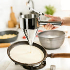 40oz Stainless Steel Pancake Batter Dispenser – Stand & 4 Nozzles Batter Dispenser Richie's