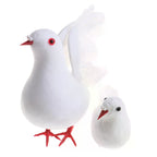 Artificial Foam Feather Peace Dove Ornament – Wedding & Garden Bird Ornament Decor Richie's