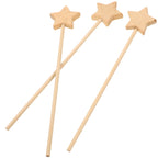 3-Pack Unfinished Wooden Fairy Star Wands – DIY Kids Craft DIY Craft Wand Richie's