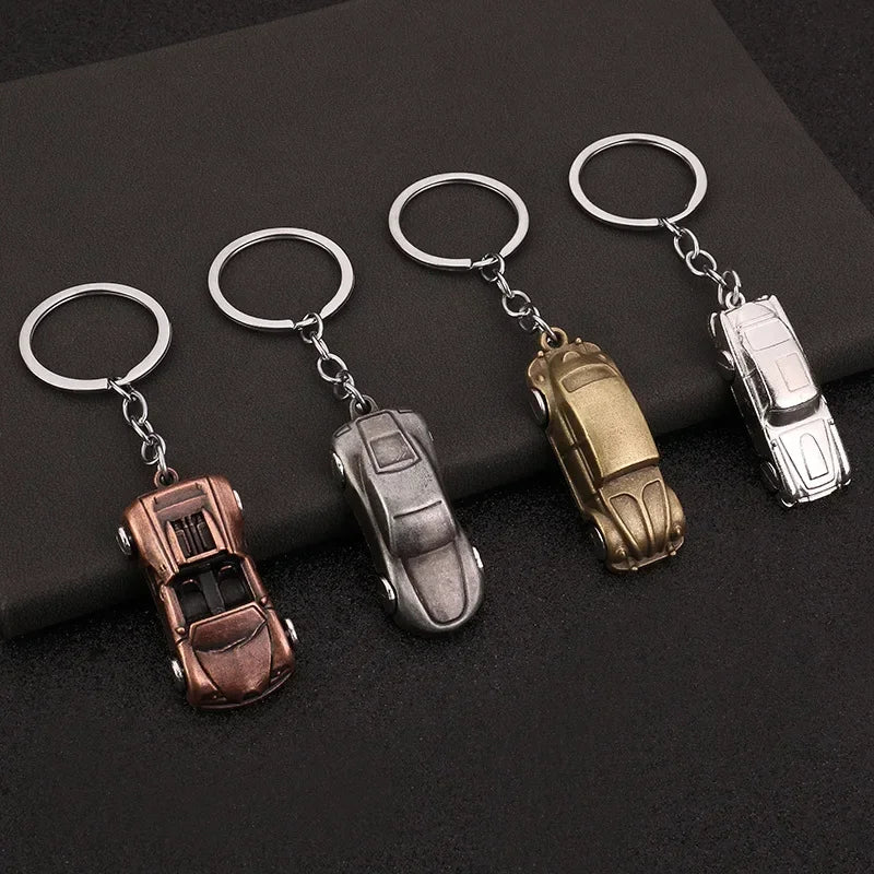 Retro Racing Car Keychain – Zinc Alloy Metal Key Ring Fob Car Keychain Richie's