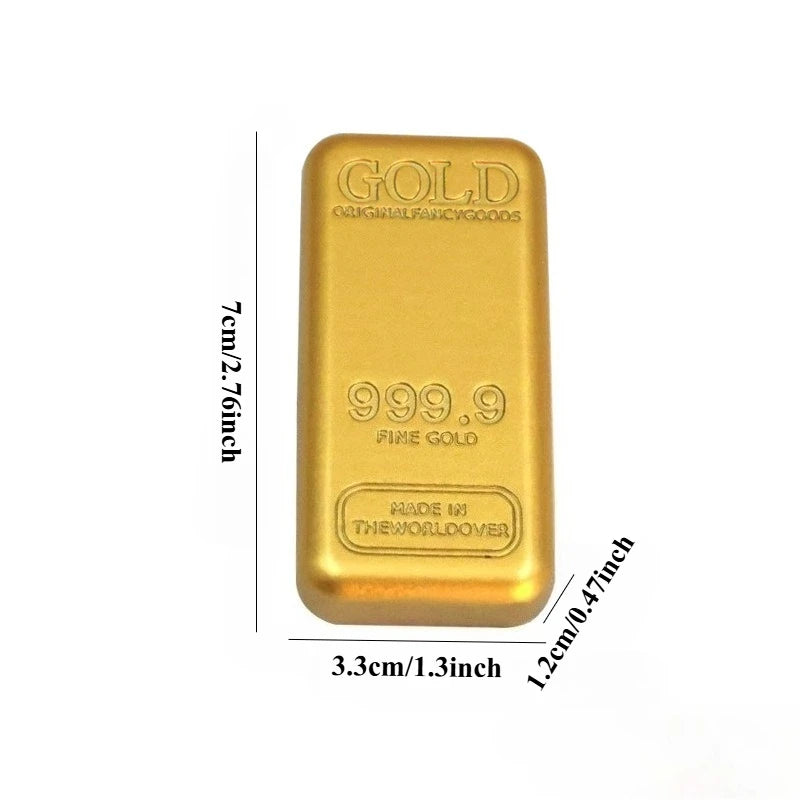 Realistic Gold Bar Replica – Metal Alloy Home & Office Decor Decorative Replica Richie's L 1pc