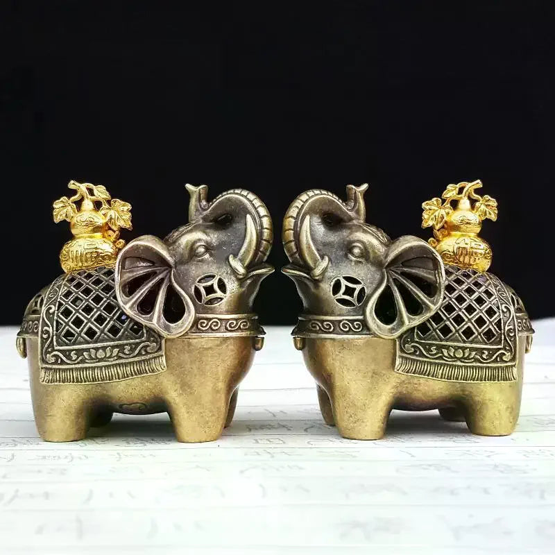 Elephant Alloy Incense Burner | Hollow Vintage Aromatherapy Stove Incense Burner Richie's