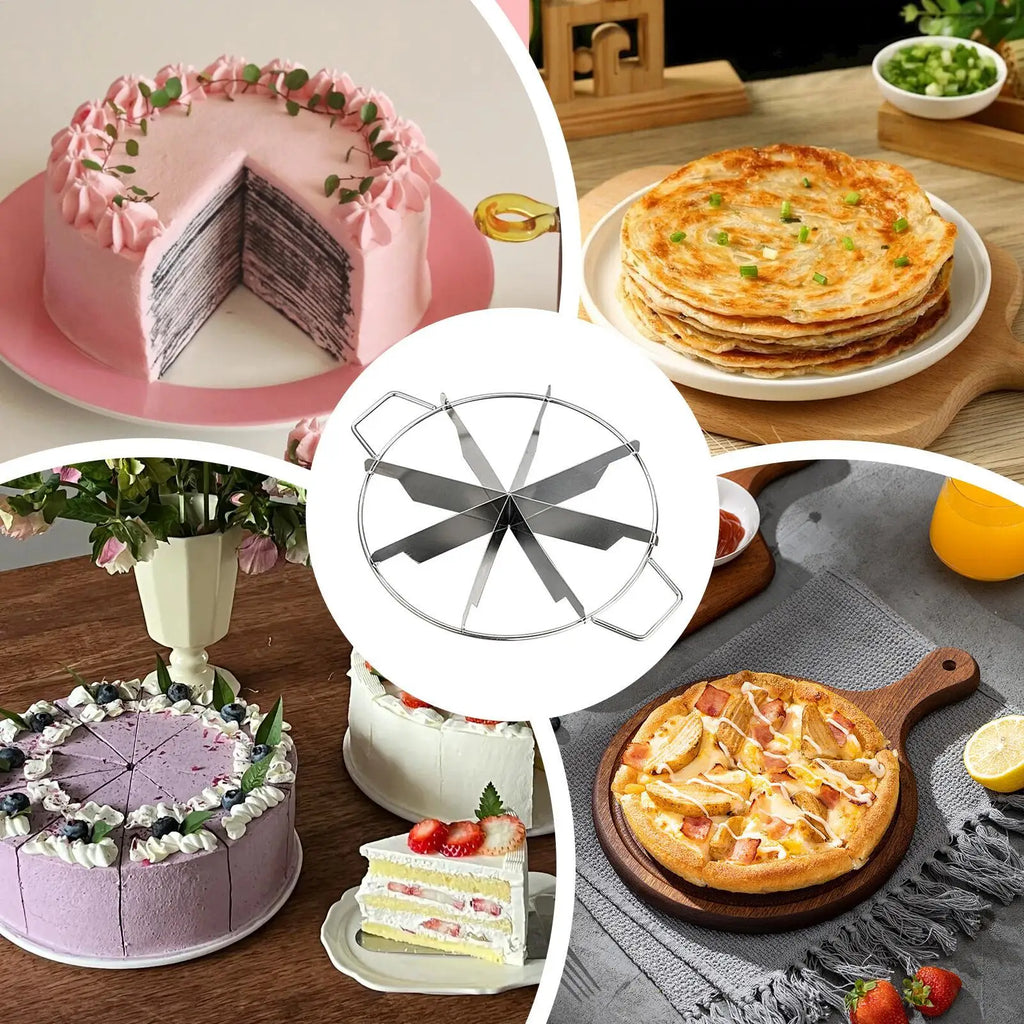 Stainless Steel Cake Divider Cutter – 6/7/8 Equal Slices Cake Portion Cutter Richie's