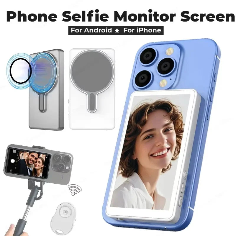Magnetic Selfie Monitor Screen for Vlogging – iPhone & Android Selfie Monitor Screen Richie's