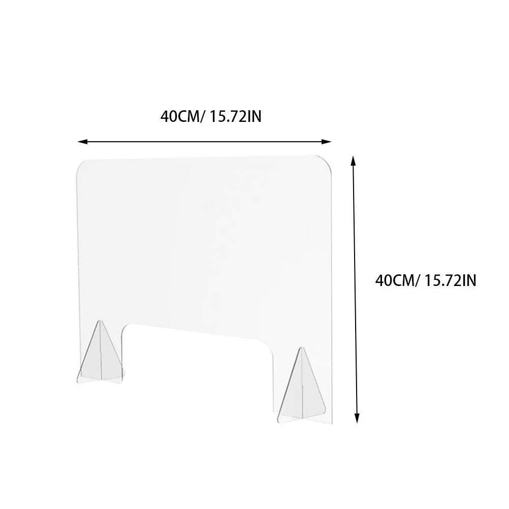 Clear Acrylic Desk Divider 40x40cm – Anti-Spray Barrier Panel Acrylic Desk Divider Richie's