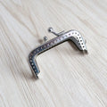 8.5cm Square Kiss Lock Purse Frame – Silver Beaded Clasp DIY Purse Frame Hardware Richie's Default Title