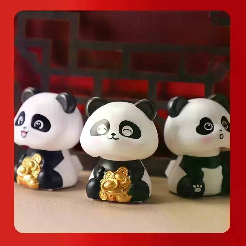 Solar Shaking Head Panda Car Dashboard Ornament & Gift Bobblehead Figurine Richie's