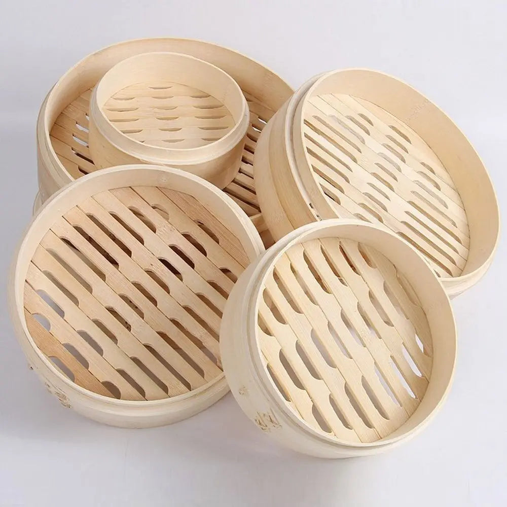 Bamboo Steamer Basket with Lid – Dumplings, Bao & Dim Sum Bamboo Steamer Basket Richie's