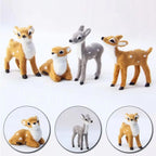 Miniature Artificial Fur Deer Figurine – Fairy Garden Decor Decorative Figurine Richie's