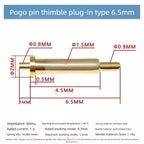 DIP SMD Double Spring PCB Pogo Pin Connectors 20/50/100 Pcs PCB Pogo Pin Connector Richie's DIP H6.5MM 20PCS