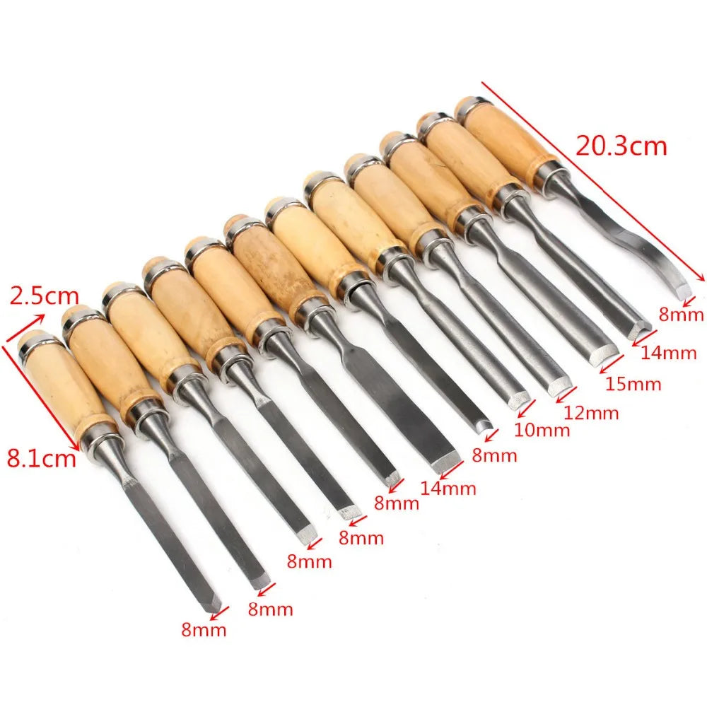 12-Piece Wood Carving Chisel Set – Professional Woodworking Gouges Wood Carving Chisel Set Richie's