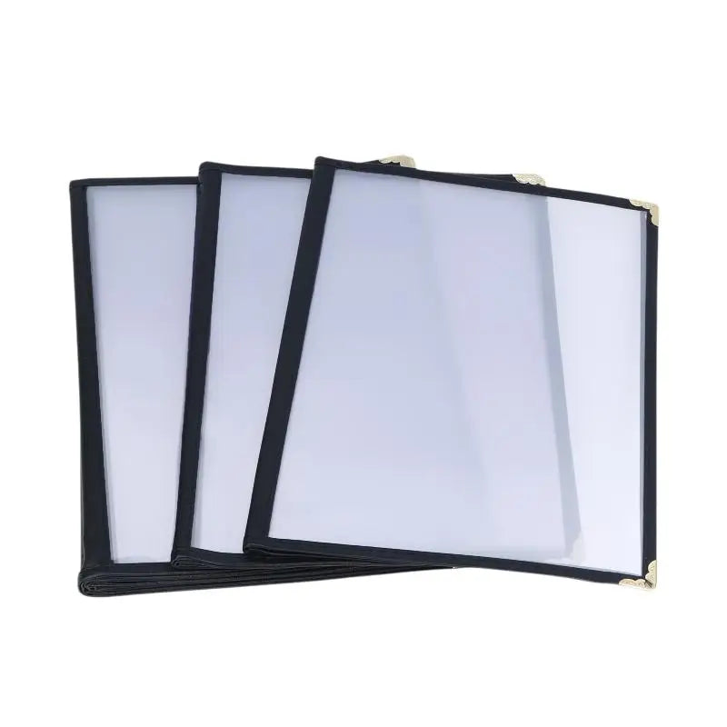 Foldable A4 PVC Menu Cover – Waterproof Double Panel Holder Menu Cover Holder Richie's