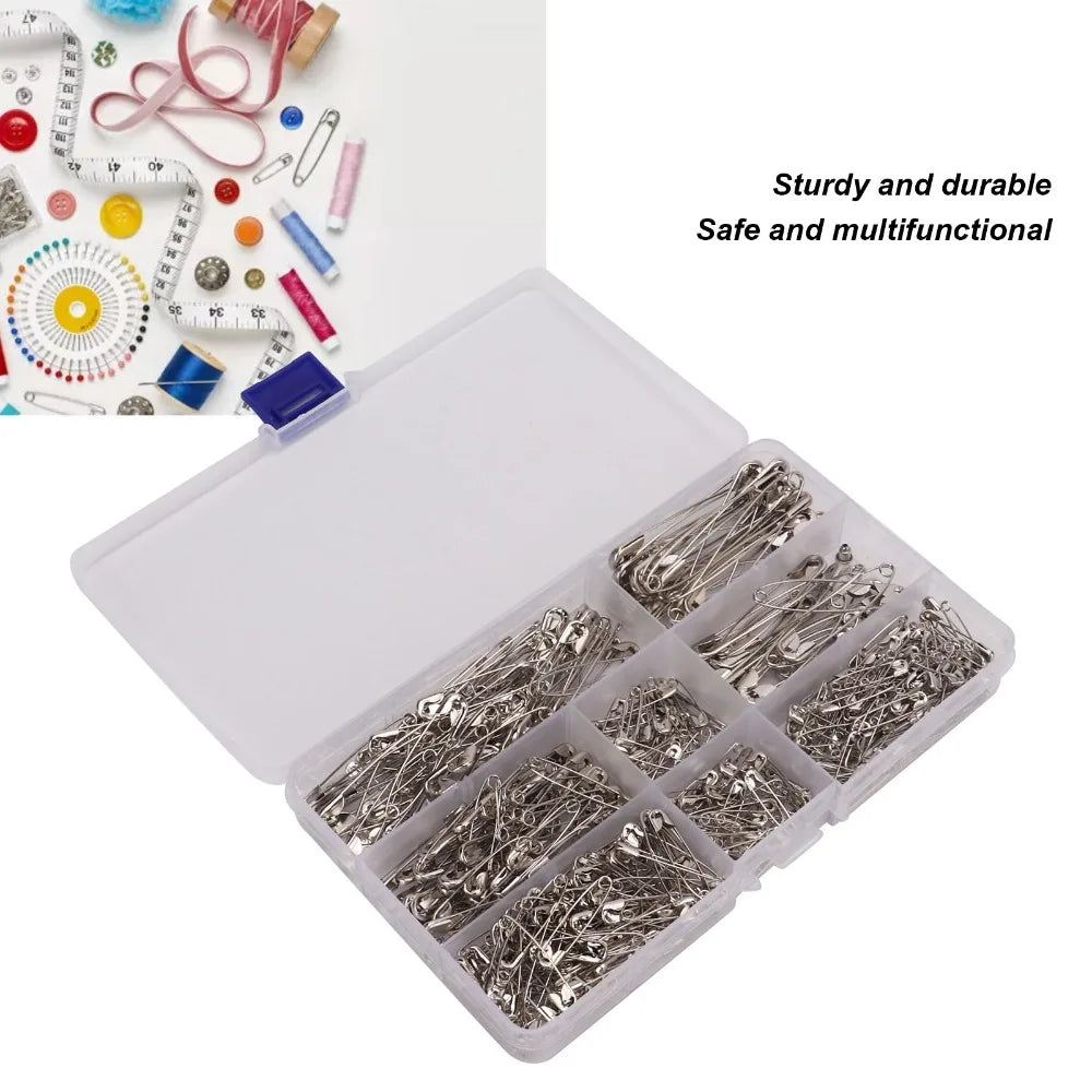 460pcs Bulk Safety Pins Set – 7 Sizes, Sturdy Iron, Reusable Safety Pins Set Richie's