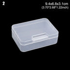 Clear Plastic Storage Boxes – 4 Sizes, Jewelry, Beads & Crafts Storage Box Richie's 9.4x6.8x3.1cm