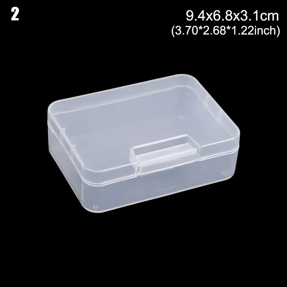 Clear Plastic Storage Boxes – 4 Sizes, Jewelry, Beads & Crafts Storage Box Richie's 9.4x6.8x3.1cm