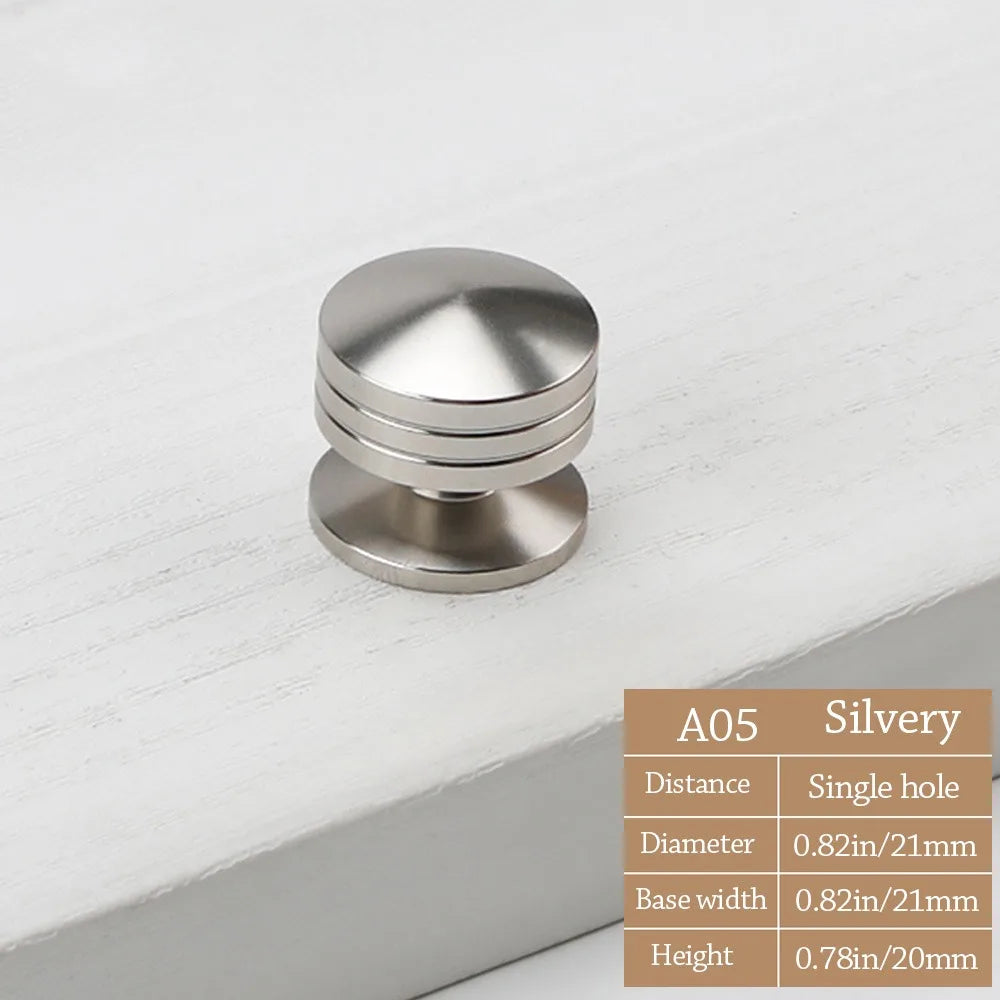 Knurled Round Cabinet Drawer Knob – Gold Aluminum Door Handle Cabinet Drawer Knob Richie's 8