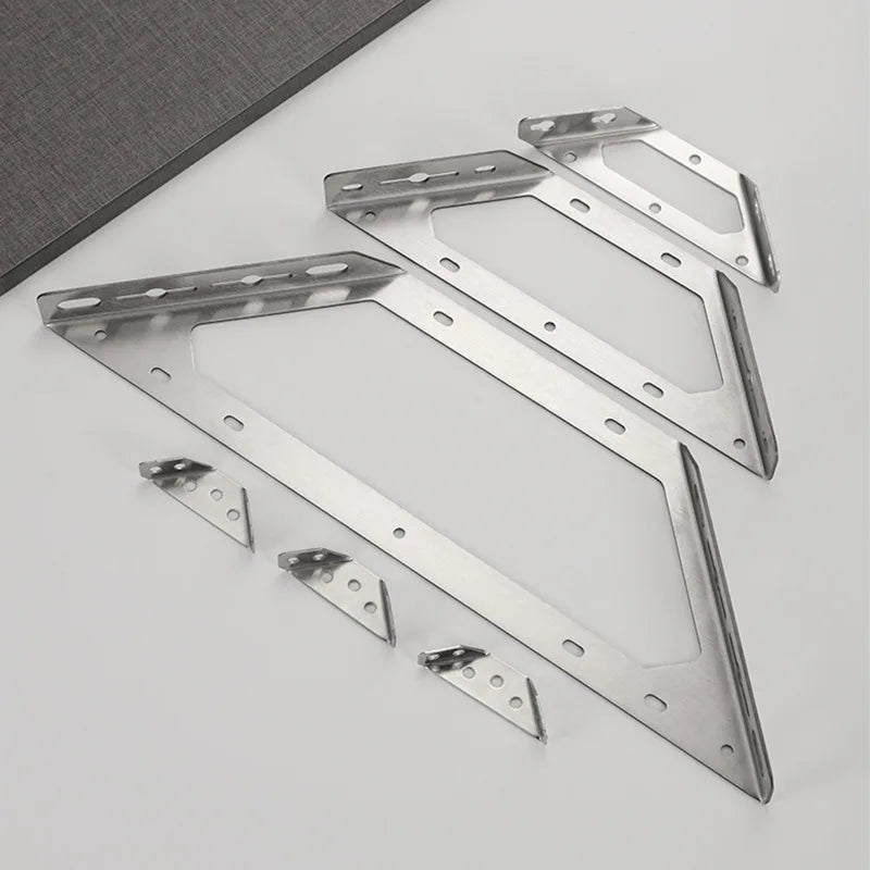 10-Set 90° Stainless Steel Corner Brackets with Screws for Furniture Corner Bracket Set Richie's