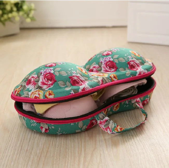 Women's Embroidered Ethnic Floral Clutch Bag & Bra Travel Case Embroidered Clutch Bag Richie's