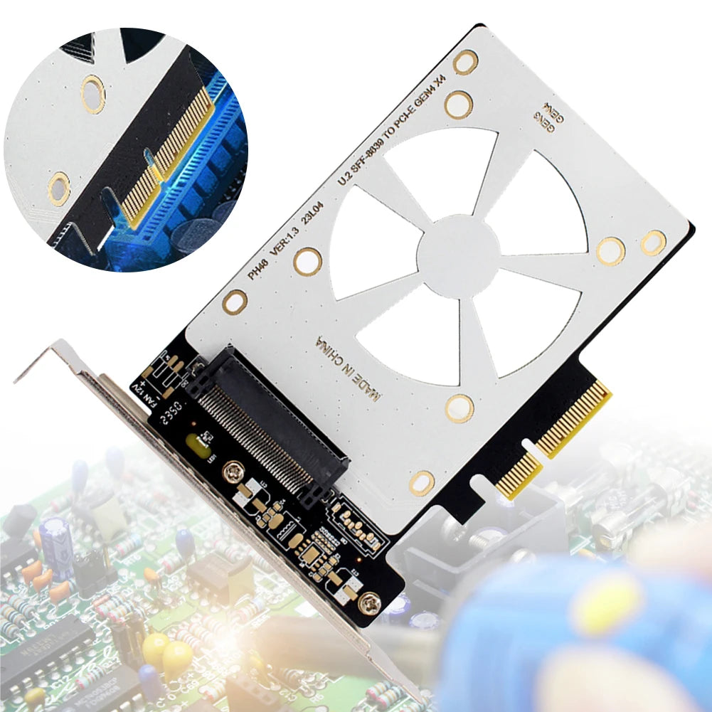 U.2 SFF-8639 to PCIe X4 Riser Card – NVMe SSD Adapter PCIe Riser Card Richie's