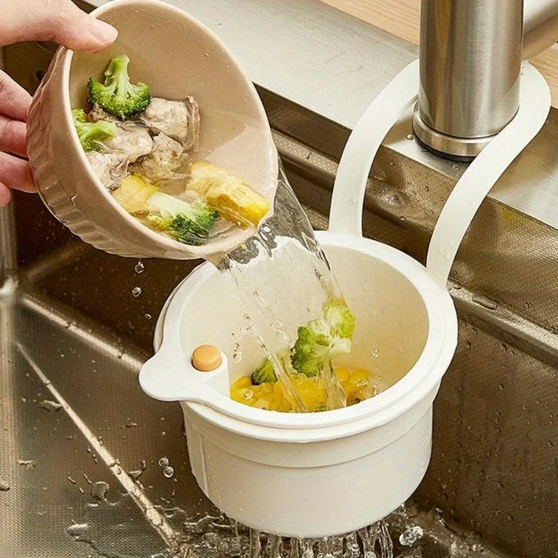 Self-Cleaning Push Sink Strainer Basket with Removable Bottom Sink Strainer Basket Richie's