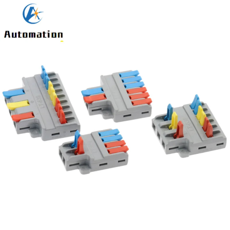 Push-In Wire Splitter Terminal Block 2/3 In 4/6/9 Out 0.08–6mm² Wire Terminal Block Richie's