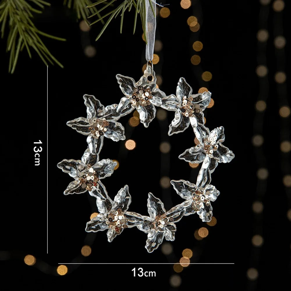 Acrylic Crystal Christmas Icicle Pendants Glitter Tree Ornaments Christmas Tree Ornaments Richie's 02