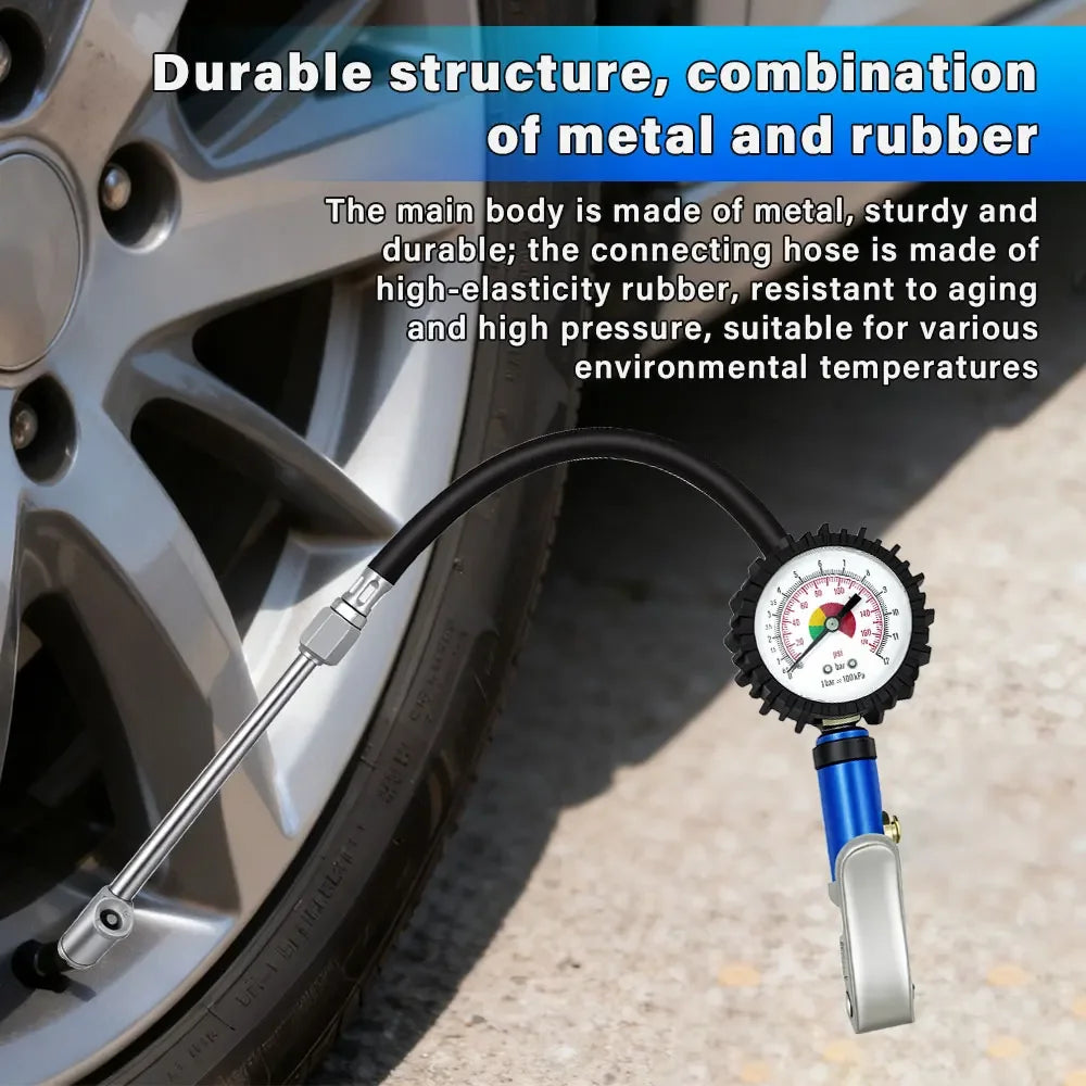 Tire Inflator Gun with Air Pressure Gauge – 0 to 12 Bar Tire Inflator Gun Richie's