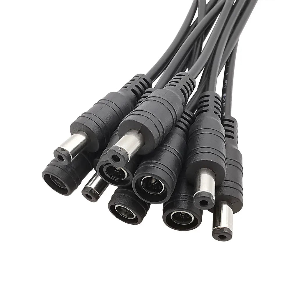 DC Power Pigtail Cable 5.5mm x 2.1mm Male Female Barrel Connector DC Power Connector Richie's