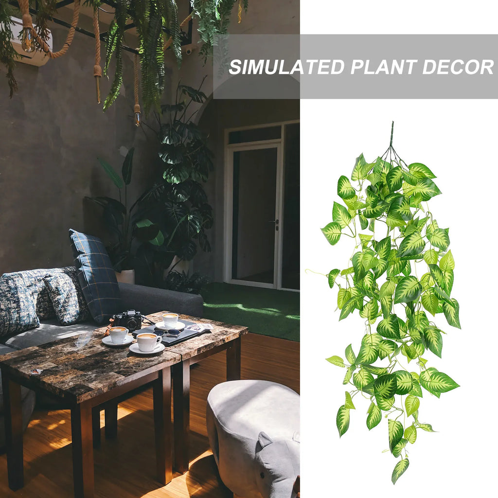 Spotted Leaf Artificial Vine Wall Hanging Plant Decor – Faux Foliage Artificial Hanging Vine Richie's